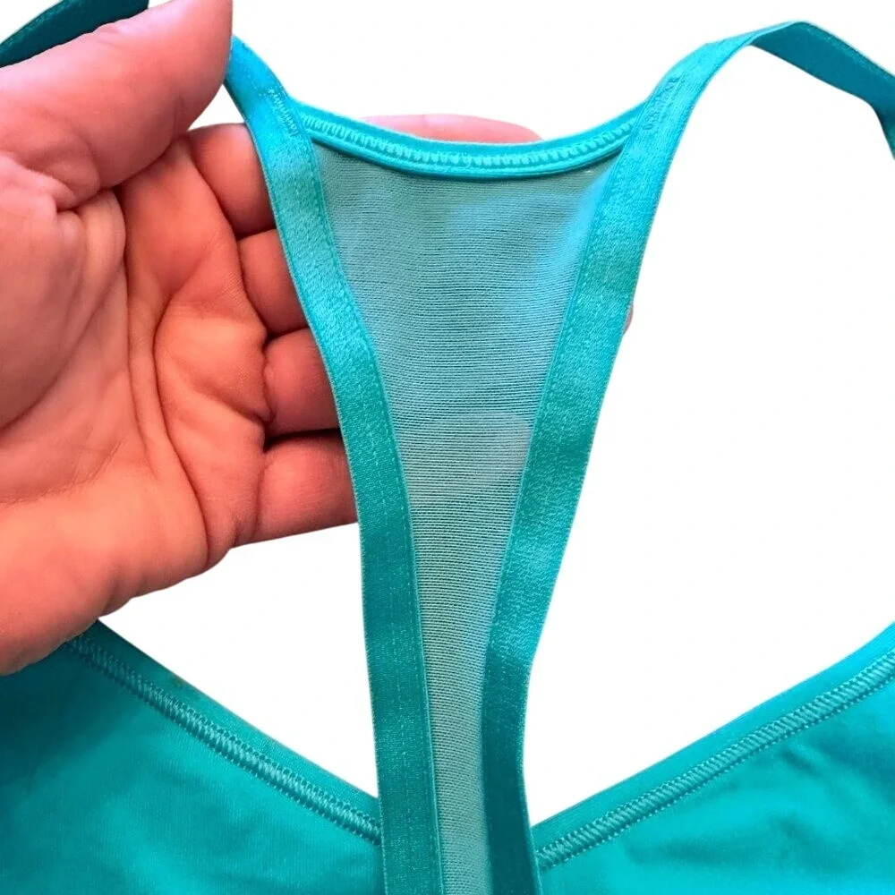 Victorias Secret VSX‎ Sport Cami Sports Bra Turquoise Blue Mesh Racerback Small